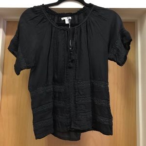 Amuse Society Black Carla Woven top size XS
